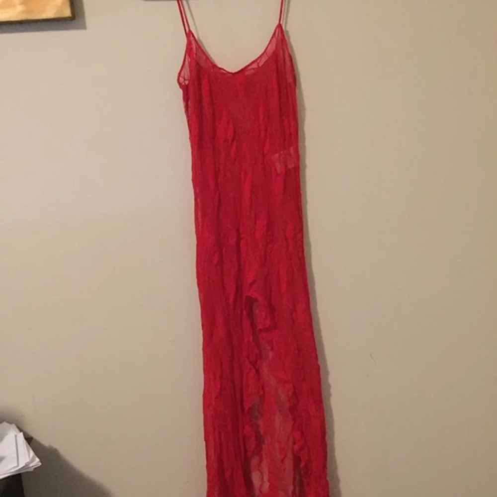 Red sheer lingerie